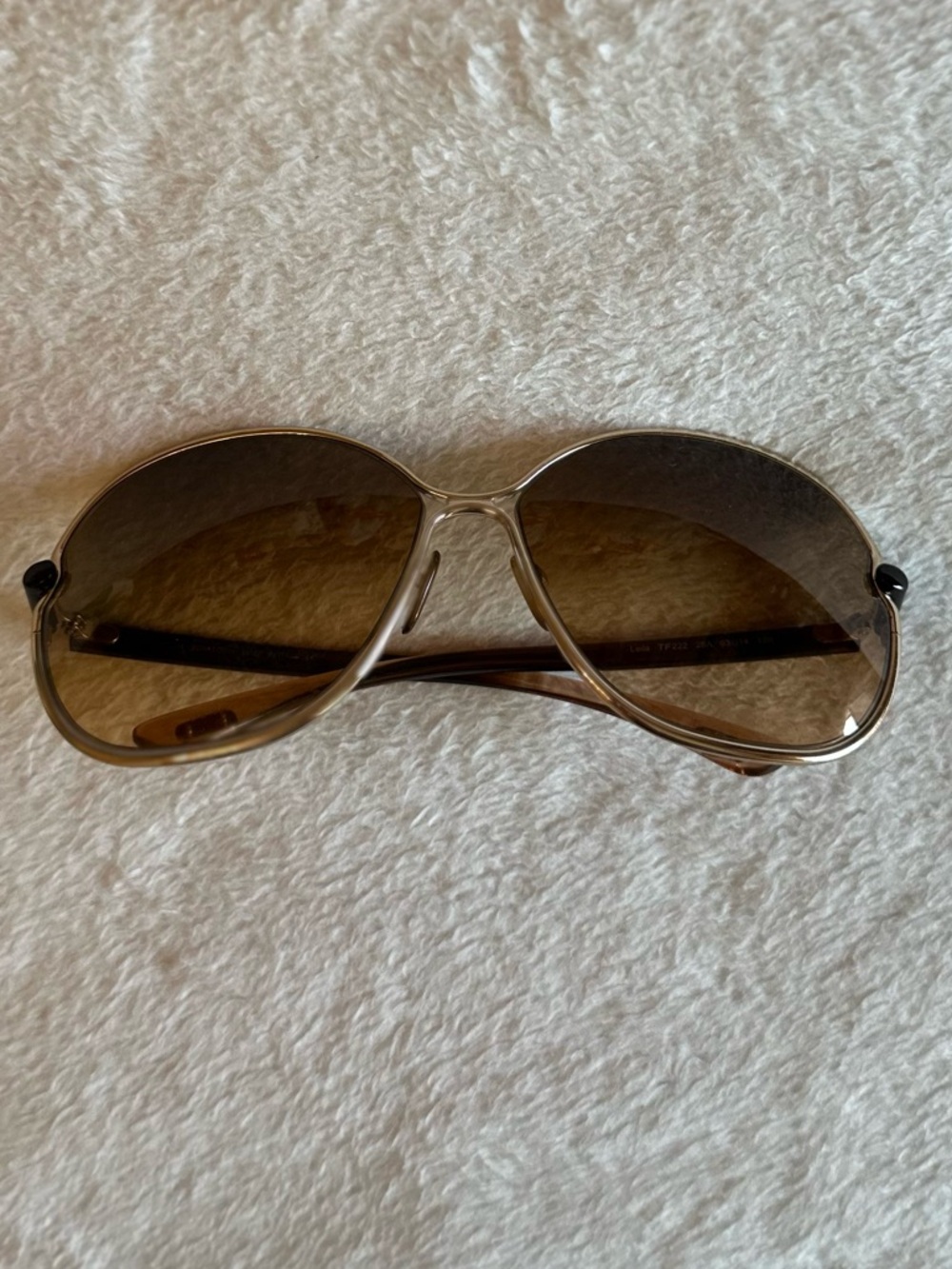 Tom Ford Brown Gradient Aviator Sunglasses
